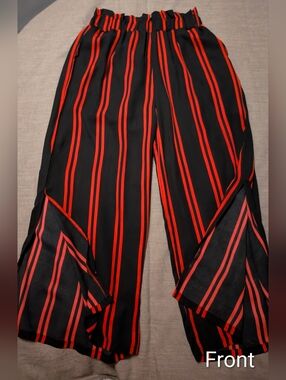 Red/Black Striped Culottes